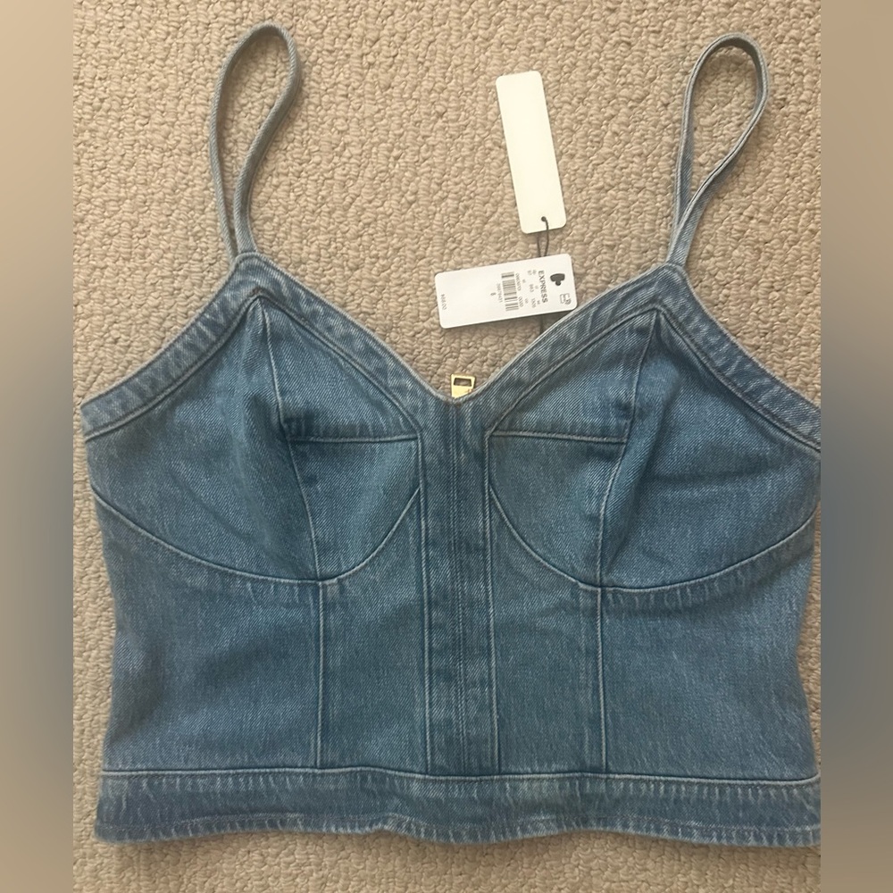 Express Denim Blue Camisole Top